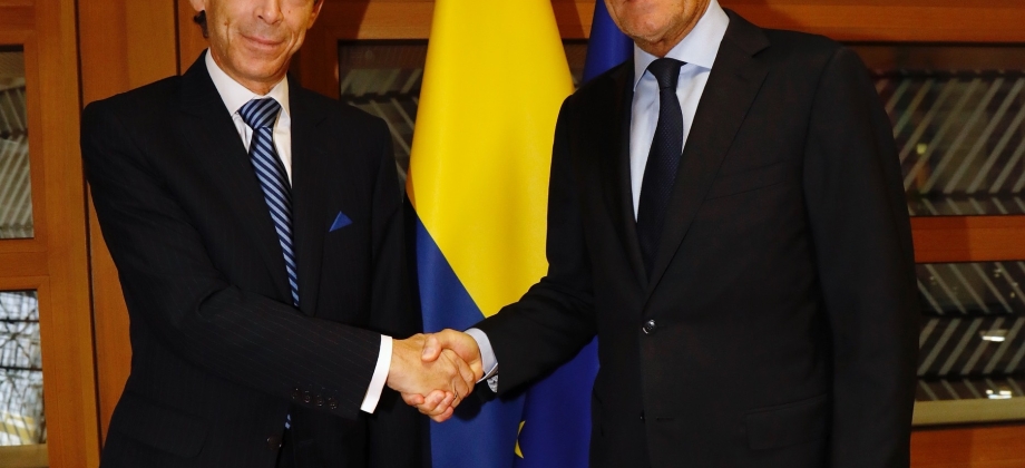 El Embajador de Colombia ante el Reino de Bélgica, Felipe Garcia Echeverri, presentó cartas credenciales ante el Presidente del Consejo Europeo