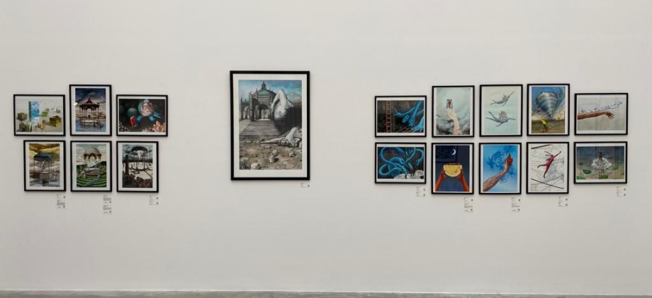 El artista colombiano José Rosero presentó “Paisajes en las Nubes” Bruselas