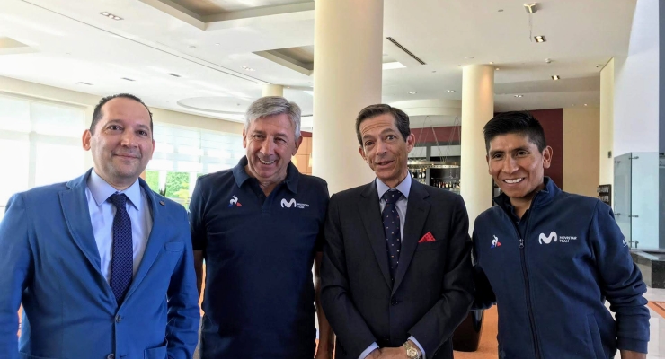 El Embajador de Colombia en Bélgica saludó al ciclista colombiano Nairo Quintana